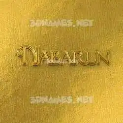 nabarun in All Gold style - 3D name wallpaper