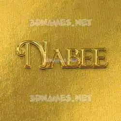 nabee in All Gold style - 3D name wallpaper
