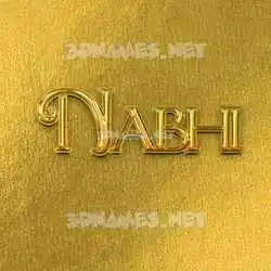 nabhi in All Gold style - 3D name wallpaper
