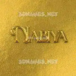 nabiya in All Gold style - 3D name wallpaper