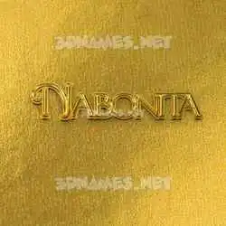 nabonita in All Gold style - 3D name wallpaper