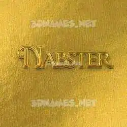 nabster in All Gold style - 3D name wallpaper