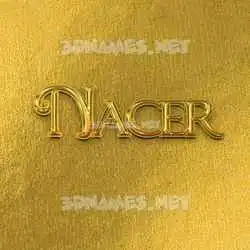 nacer in All Gold style - 3D name wallpaper