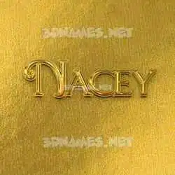 nacey in All Gold style - 3D name wallpaper