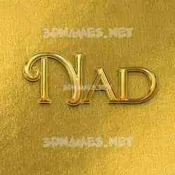 nad in All Gold style - 3D name wallpaper