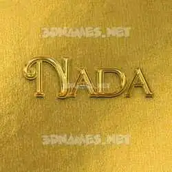 nada in All Gold style - 3D name wallpaper
