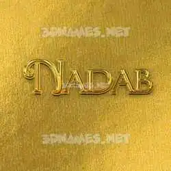 nadab in All Gold style - 3D name wallpaper