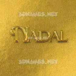 nadal in All Gold style - 3D name wallpaper