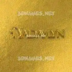 nadavlyn in All Gold style - 3D name wallpaper