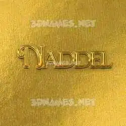 naddel in All Gold style - 3D name wallpaper