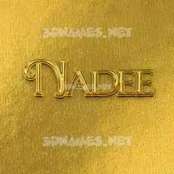nadee in All Gold style - 3D name wallpaper
