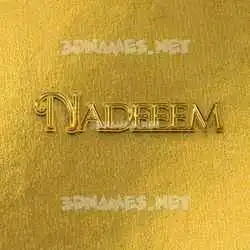 nadeeem in All Gold style - 3D name wallpaper