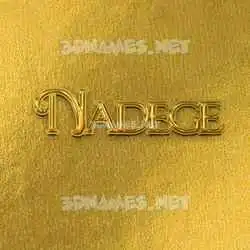 nadege in All Gold style - 3D name wallpaper