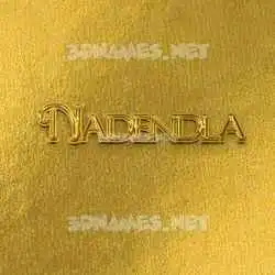 nadendla in All Gold style - 3D name wallpaper