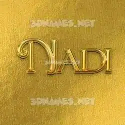 nadi in All Gold style - 3D name wallpaper