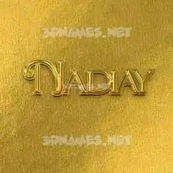 nadiay in All Gold style - 3D name wallpaper