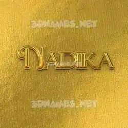 nadiika in All Gold style - 3D name wallpaper