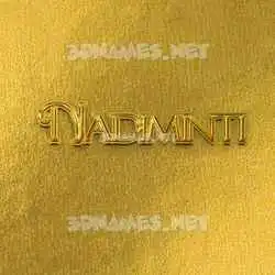 nadiminti in All Gold style - 3D name wallpaper
