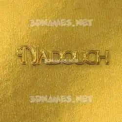 nadouch in All Gold style - 3D name wallpaper