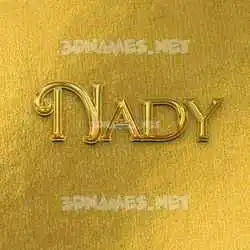 nady in All Gold style - 3D name wallpaper