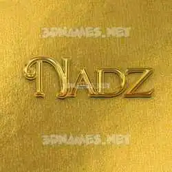 nadz in All Gold style - 3D name wallpaper