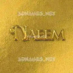 naeem in All Gold style - 3D name wallpaper