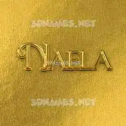 naela in All Gold style - 3D name wallpaper