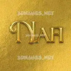 nafi in All Gold style - 3D name wallpaper