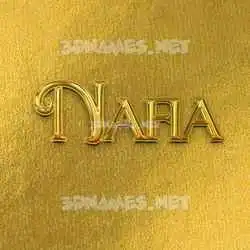 nafia in All Gold style - 3D name wallpaper