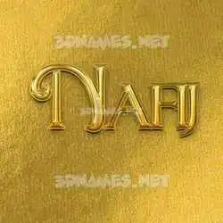 nafij in All Gold style - 3D name wallpaper