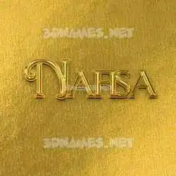 nafisa in All Gold style - 3D name wallpaper