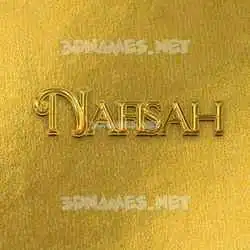 nafisah in All Gold style - 3D name wallpaper