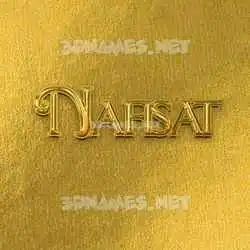 nafisat in All Gold style - 3D name wallpaper