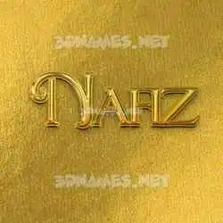 nafiz in All Gold style - 3D name wallpaper