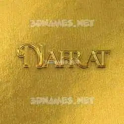 nafrat in All Gold style - 3D name wallpaper