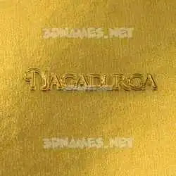 nagadurga in All Gold style - 3D name wallpaper