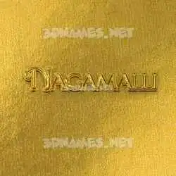 nagamalli in All Gold style - 3D name wallpaper
