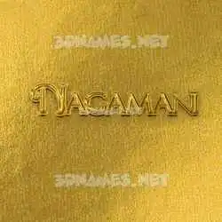 nagamani in All Gold style - 3D name wallpaper