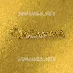 nagamma in All Gold style - 3D name wallpaper