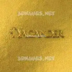 nagander in All Gold style - 3D name wallpaper