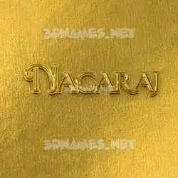 nagaraj in All Gold style - 3D name wallpaper