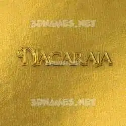 nagaraja in All Gold style - 3D name wallpaper