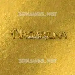 nagarjuna in All Gold style - 3D name wallpaper