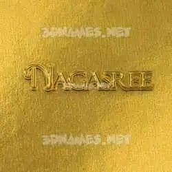 nagasree in All Gold style - 3D name wallpaper