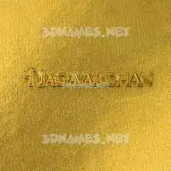 nagavardhan in All Gold style - 3D name wallpaper