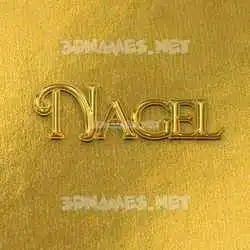 nagel in All Gold style - 3D name wallpaper