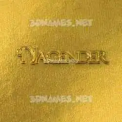 nagender in All Gold style - 3D name wallpaper