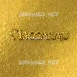 naggaraju in All Gold style - 3D name wallpaper