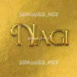 nagi in All Gold style - 3D name wallpaper