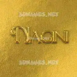 nagini in All Gold style - 3D name wallpaper